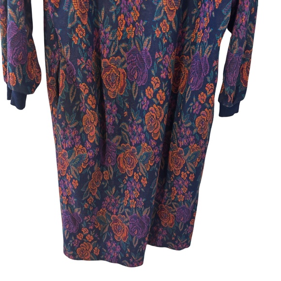 Vintage Kathleen Usherwood for Periphery Floral Knit Button Front Sweater Coat - Picture 12 of 16